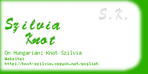 szilvia knot business card